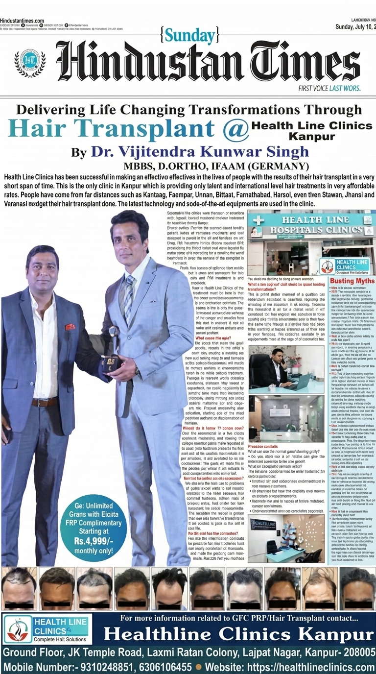 Hindustan Times feature on Health Line Clinics and Dr. VK Singh